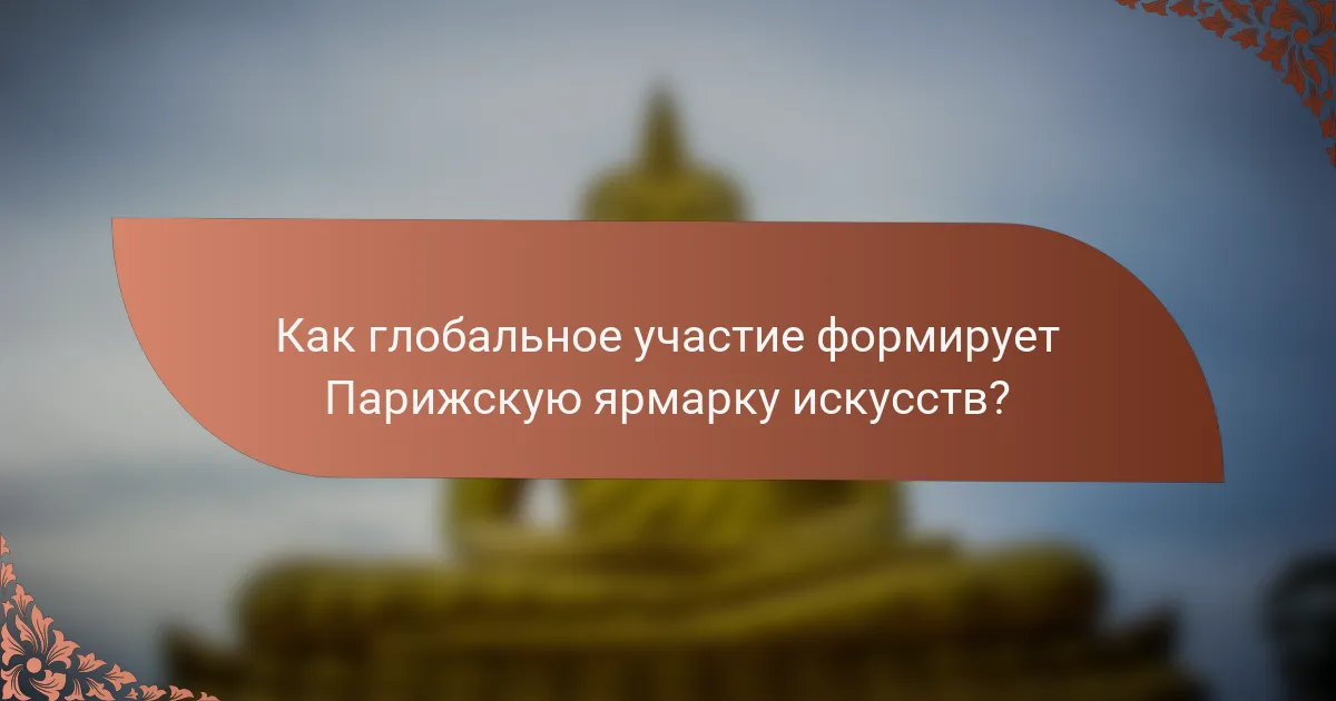 Как глобальное участие формирует Парижскую ярмарку искусств?