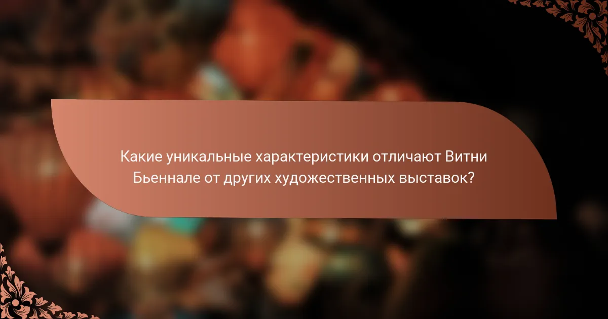 Какие уникальные характеристики отличают Витни Бьеннале от других художественных выставок?