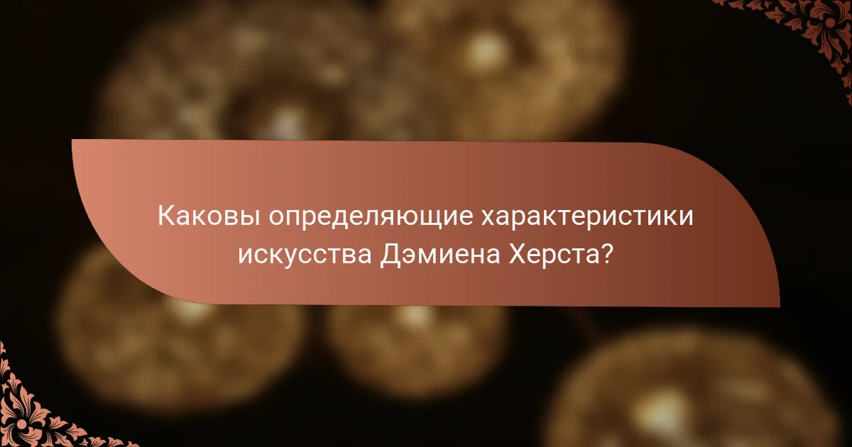 Каковы определяющие характеристики искусства Дэмиена Херста?